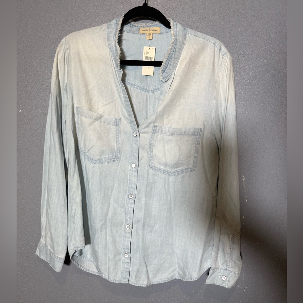 NWT Anthropologie Cloth & Stone Tencel Button Down- Small‎